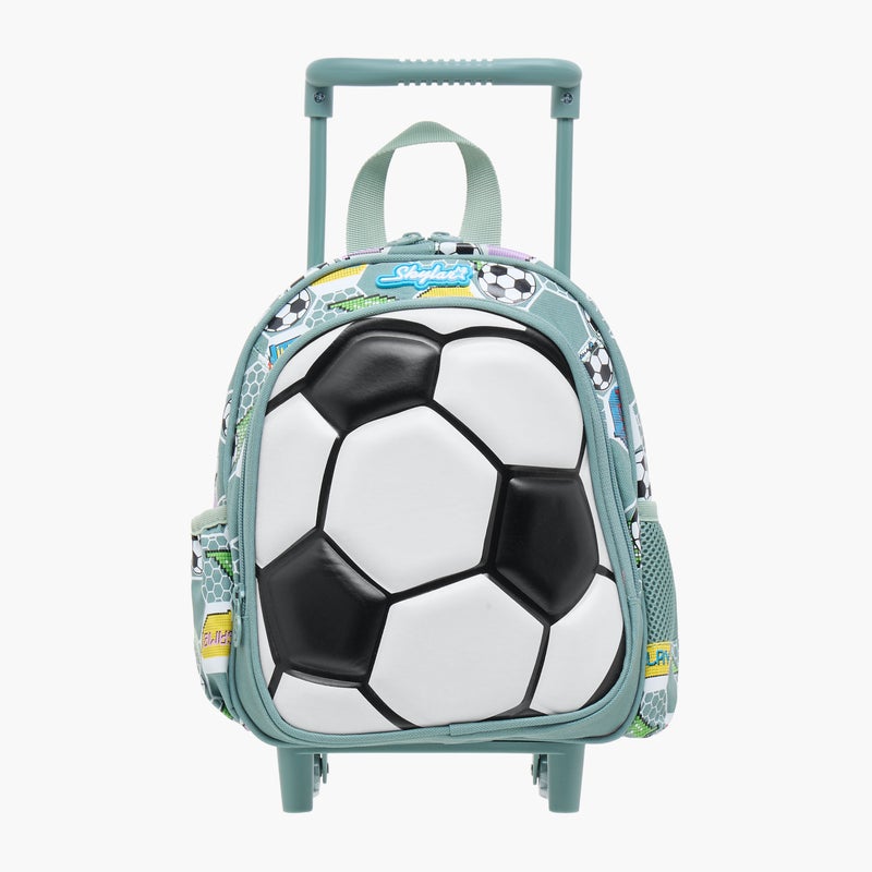 Skylar Trolley Bag-Football-3D Effect-2 Cmprt- (Polyester) Light Blue \ 24X13X27 - Image 1